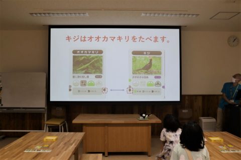 ゲーム前に食物連鎖について教わる